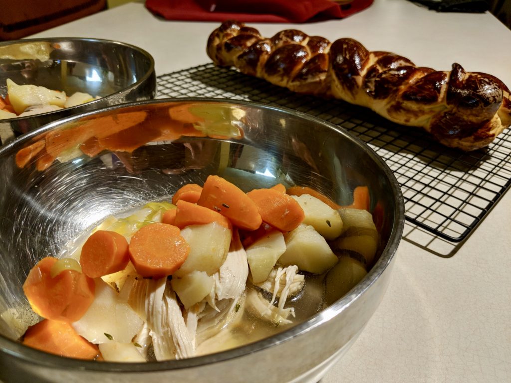 Meal 1 - Poule-au-Bouillon with Hallah
