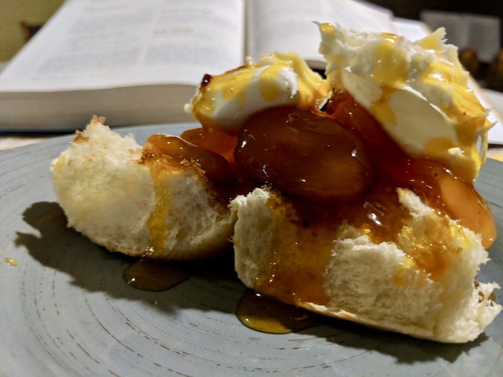 Meal 33 - Stewed Cherries on Bread