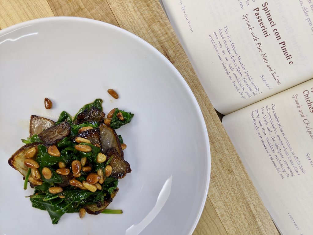 Spinaci con Pinoli e Passerini - Spinach with Pine Nuts and Sultanas